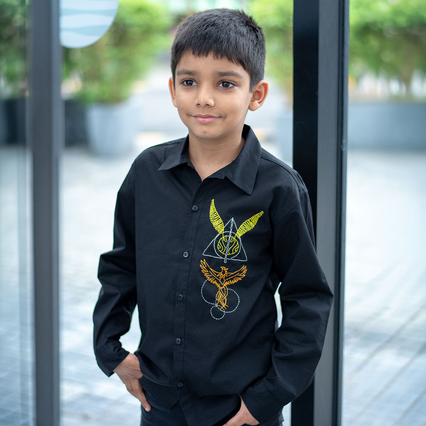 Mischief Managed Embroidered Shirt - Black