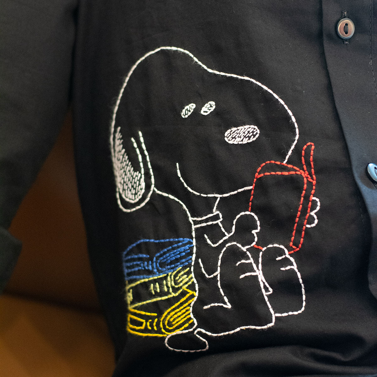 I Am Booked - Readers Embroidered Shirt - Black