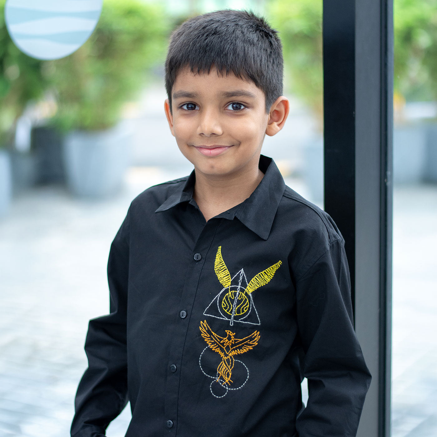 Mischief Managed Embroidered Shirt - Black