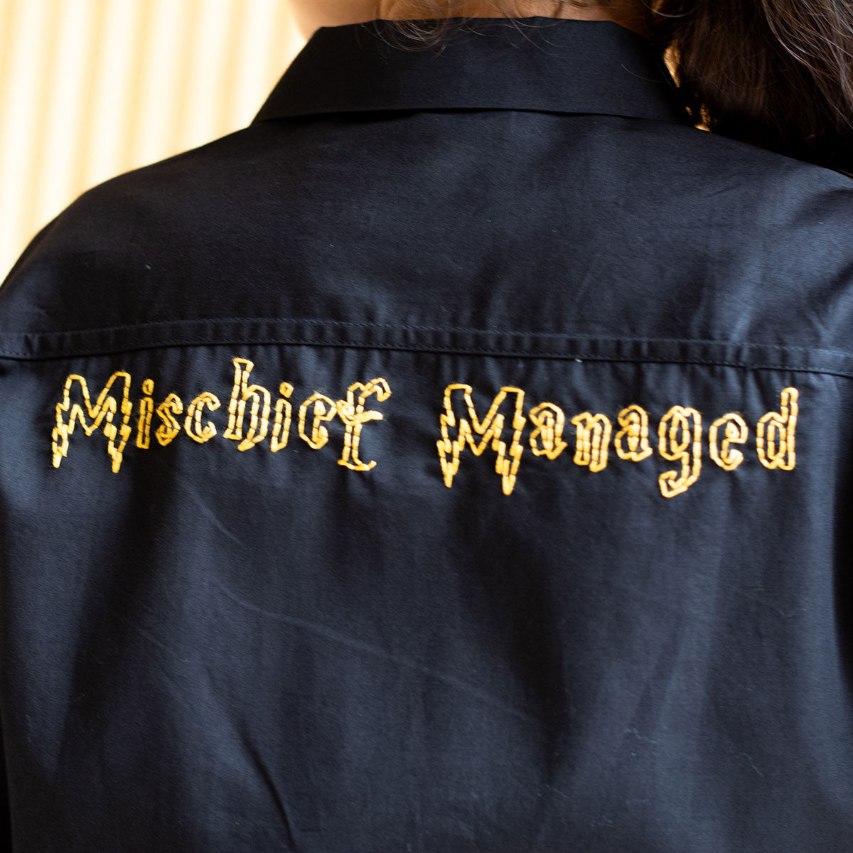 Mischief Managed Embroidered Shirt - Black