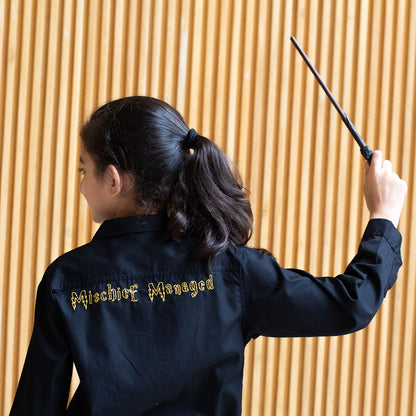 Mischief Managed Embroidered Shirt - Black