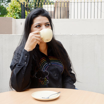 Rainbow Embroidered Shirt for Women